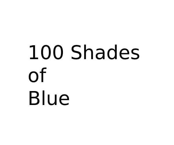 100 Shades of Blue in 100 Old Street, London Opening Times