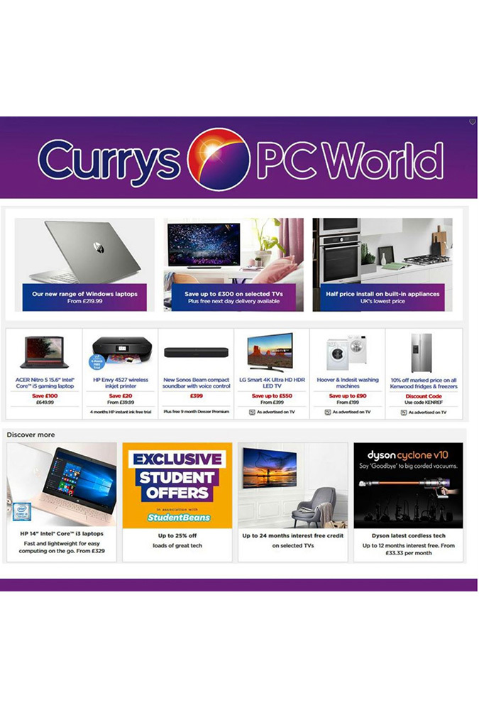 Currys august 2 2018 offers page 1